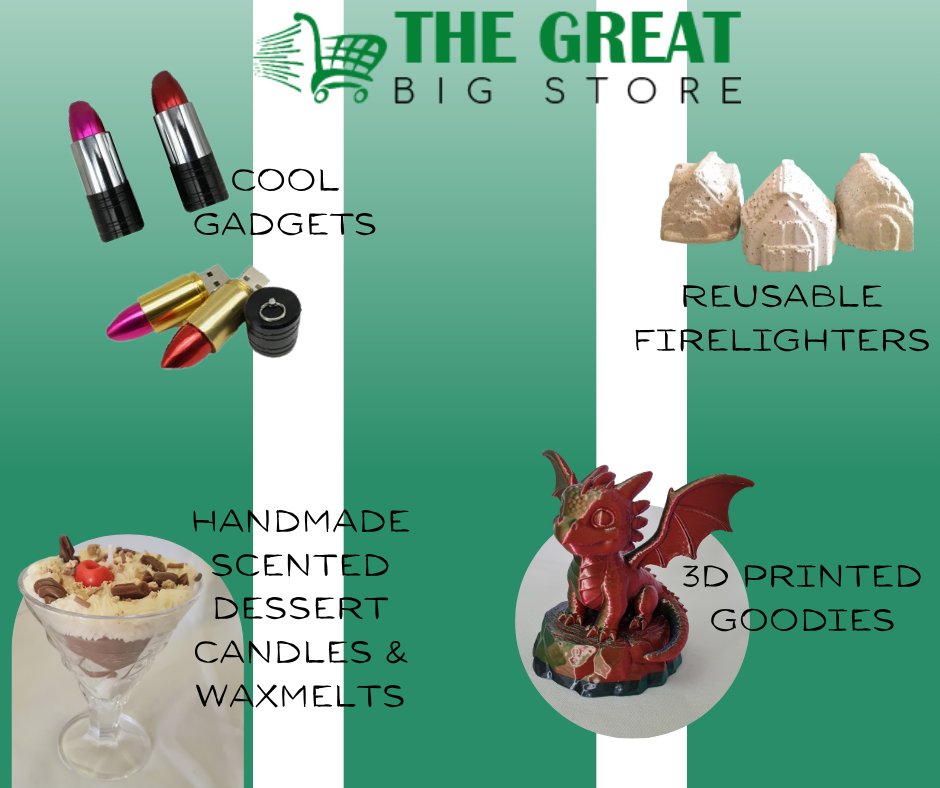 Thegreatbigsto1's tweet image. Explore unique finds at The Great Big Store!
3D prints, handmade candles, digital products &amp;amp; more 
Shop: thegreatbigstore.com
#TheGreatBigStore #ShopOnlineSA #UniqueFinds #OnlineShopping