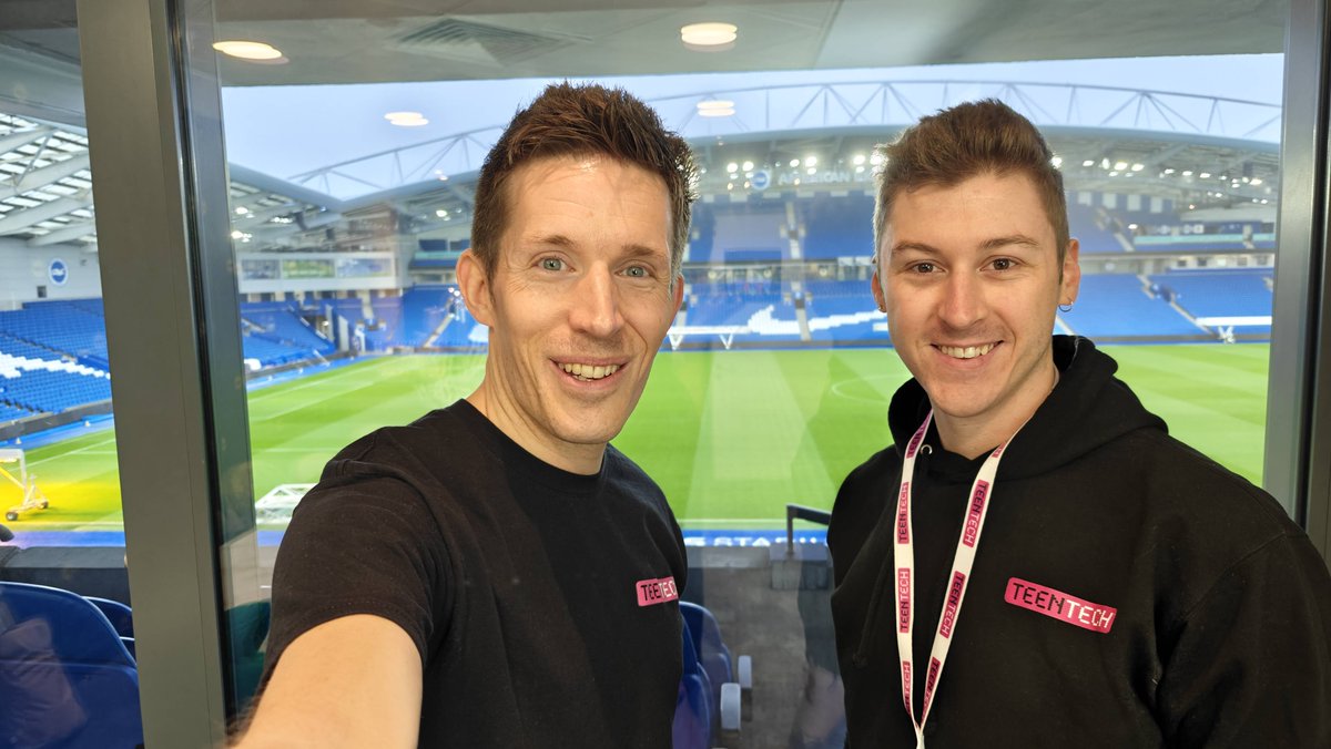 ChaosCreatedApp's tweet image. Our office for the day! We are at the Amex Stadium, running the Innovation Zone challenge workshop at the #TeenTech Sussex Festival.