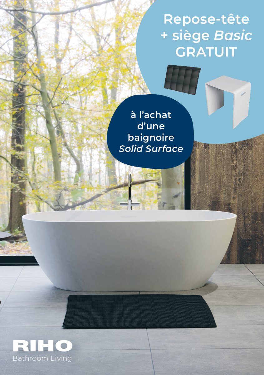 SupersanitGroup's tweet photo. A l’achat d’une baignoire Riho Solid Surface, recevez un repose-tête et un siège Basic en cadeau.
Action valable jusqu’au 31 décembre 2025.
https://t.co/AfnAt48NkQ https://t.co/xOYDuUXnqS