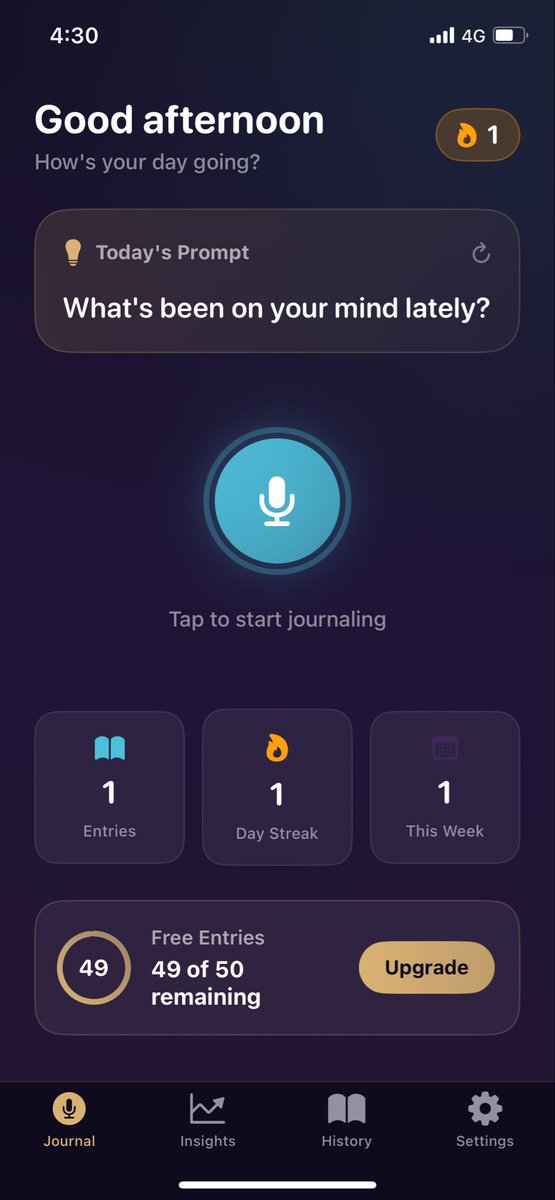 averycode's tweet image. One of the things I love most about x is discovering new indie apps

Just tried @Brindlec87’s voiceflow; it’s a privacy first voice journal app, such a fun experience and love their friction free onboarding