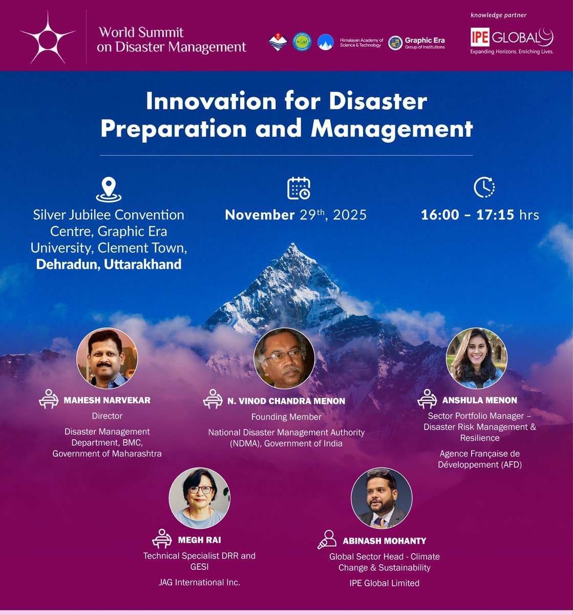 IPEGlobal's tweet image. In alignment with the @UNDRR&apos;s global call to accelerate Early Warnings for All (#EW4All) and strengthen disaster-risk governance, IPE Global is proud to join the @WSDM_2025 as a #KnowledgePartner.

Our team will lead Special Technical Session 11: Innovation for Disaster…