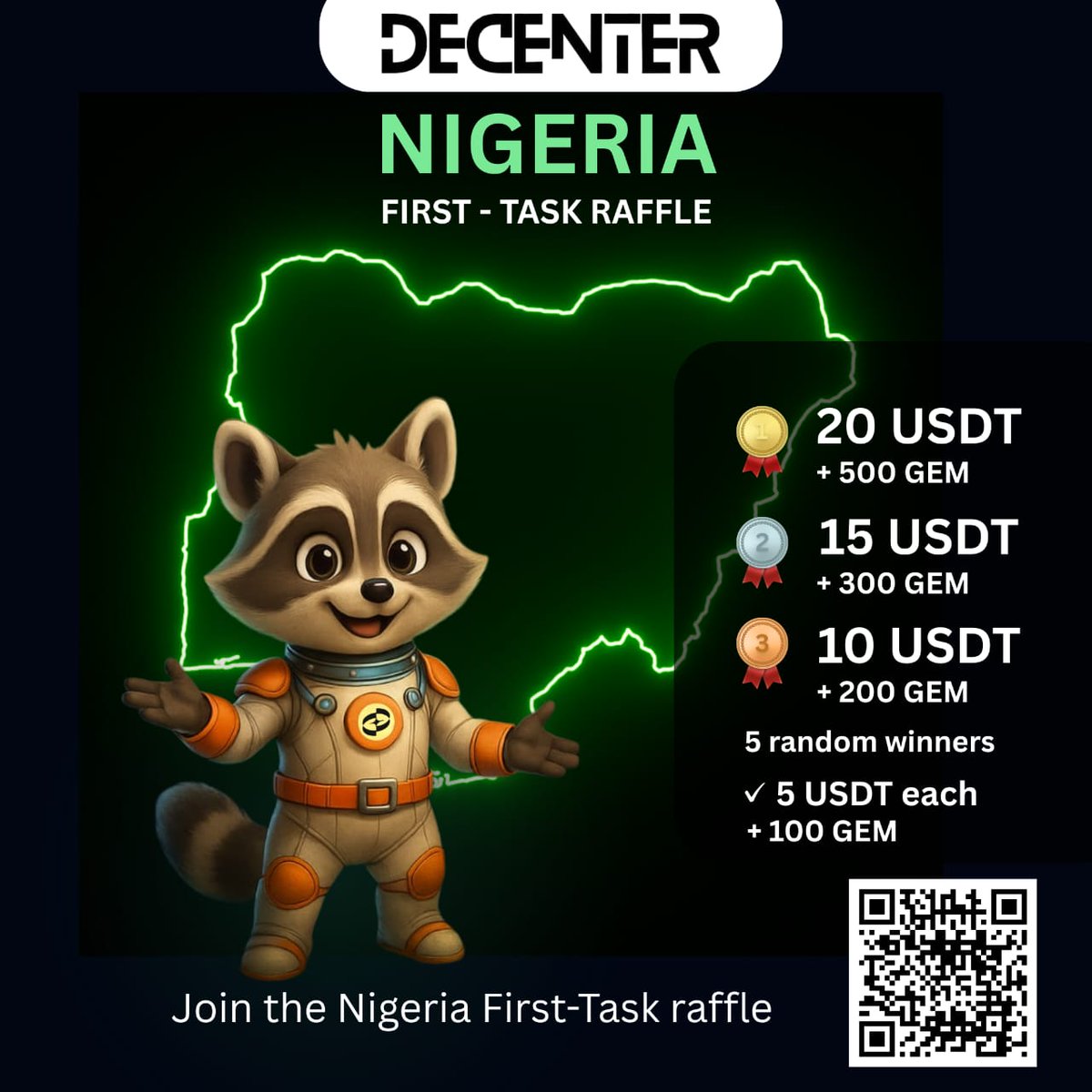 AIDC_Nigeria's tweet photo. A chill contest for Nigerians who want to explore DeCenter, stay consistent, and win rewards.

 No leaderboard. No pressure. Just vibes + progress. https://t.co/bXfdFEDEve