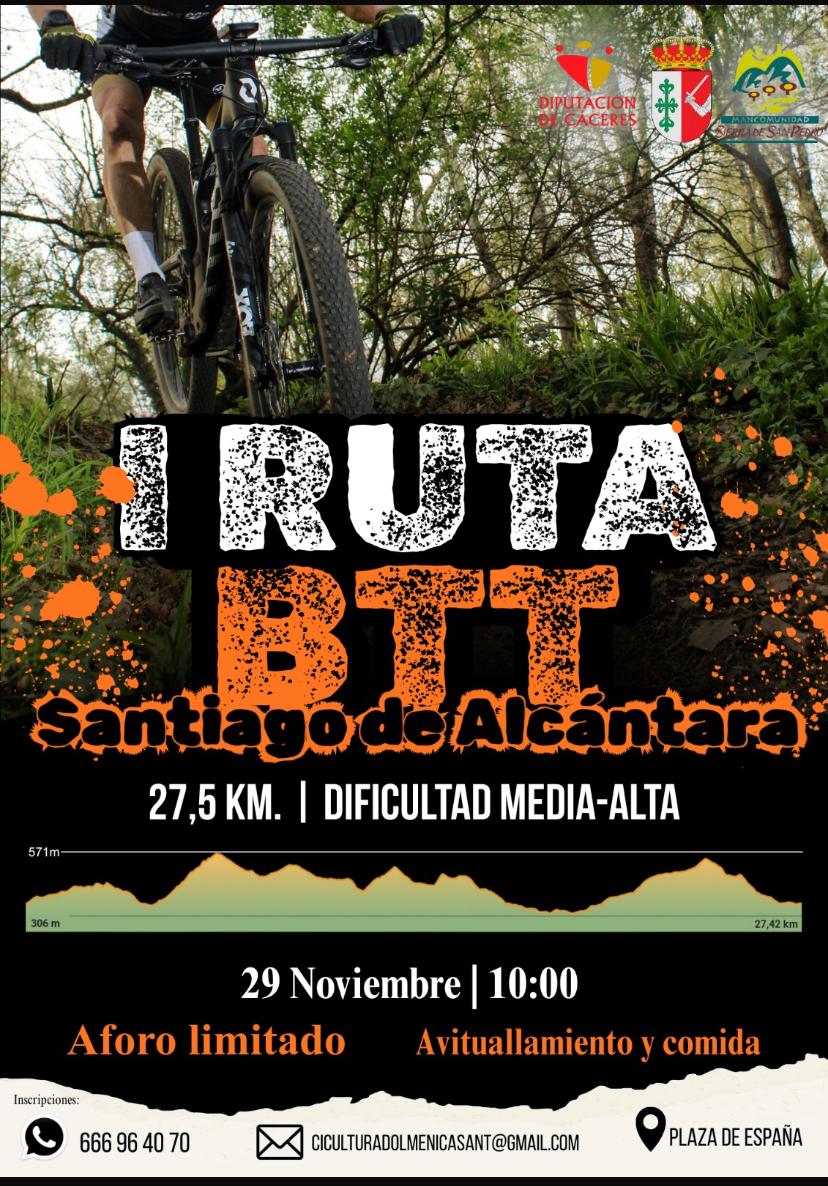 Este sábado, salimos de ruta 🚵
📍Santiago de Alcántara y su espectacular sierra en el ❤️ del #taejointernacional
#DINAMIZACIONDEPORTIVA 
#deporteynaturaleza
#ociosaludable santiago
