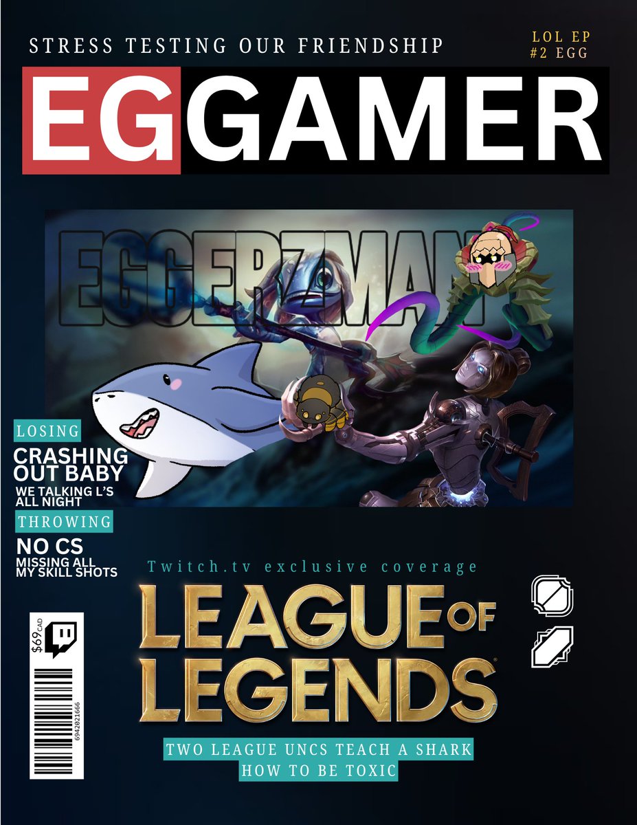 eggerzman's tweet image. Me and @Vanillabluebab are gonna be teaching MakoRGs how to play league

Hopefully we don't pass on the toxic ways to him tomorrow 

I'll be live at 5pm pst so come check out the chaos
Live at: twitch.tv/eggerzman