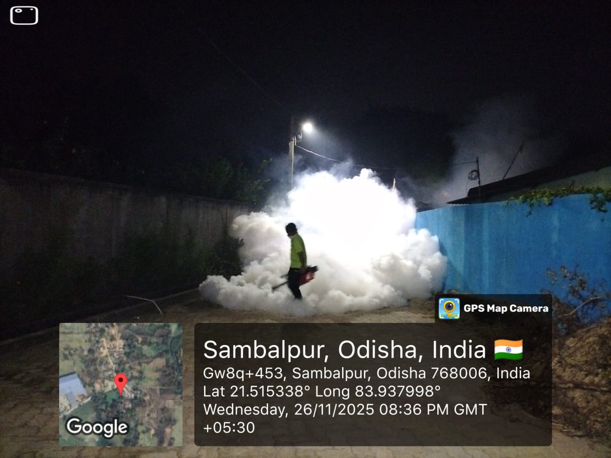 SMC_Sambalpur's tweet image. Extensive fogging activities were undertaken in Hirakud to curb mosquito density and protect community health.
#SwachhBharat
#publichealthsambalpur 
#VectorControl