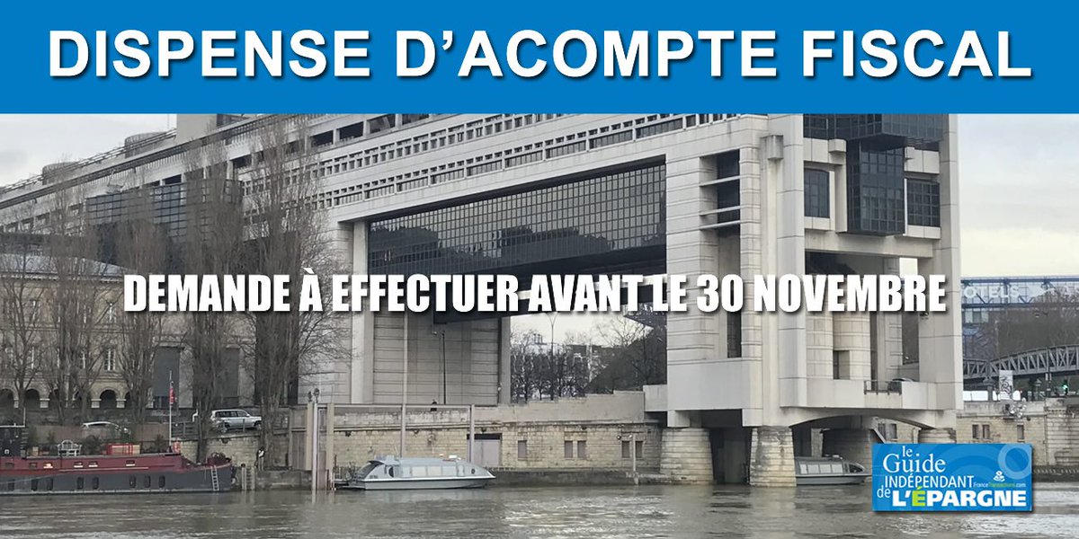 GuideEpargne's tweet image. Dispense d&apos;acompte fiscal, date limite : 30 novembre 2025 dlvr.it/TPV9cP