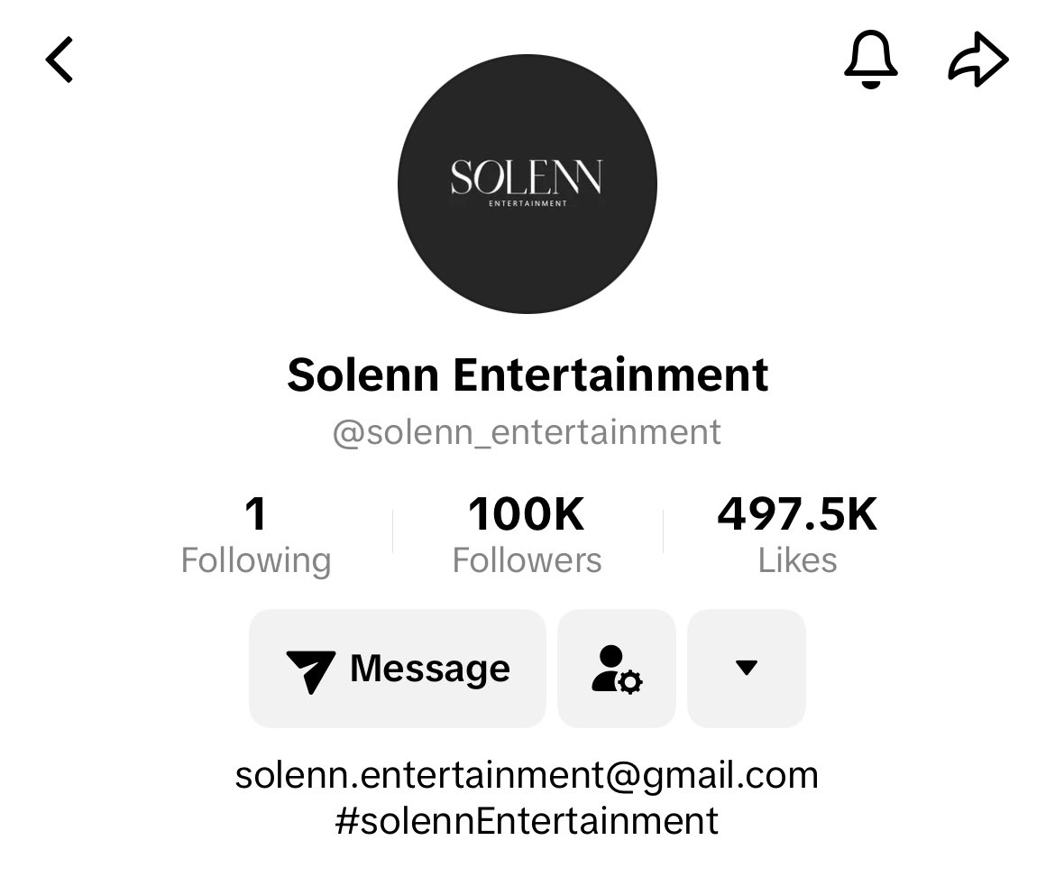 NEERF0808's tweet image. Congratulations Solenn Entertainment 
มีผู้ติดตาม 100K บน Tiktok แล้ว 🥳

ทุกคนสามารถติดตามคอนเทนต์ดีๆได้ที่ 👇
🖇️ tiktok.com/@solenn_entert…

@srchafreen @Solenn_Ent 
#srchafreen‌ #solennEntertainment