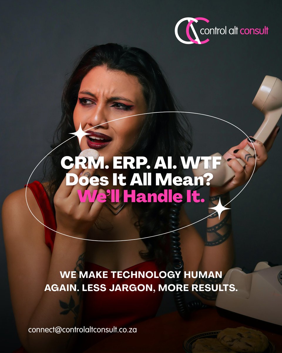 cntrlaltconsult's tweet image. Running your business the old school way?

Heard of CRM software? Or ERP software? AI perhaps?

DM us or connect@controlaltconsult.co.za today and we can help take your business from hard-working to smart-working.

#softwaresolutions #crmsoftware #erpsoftware