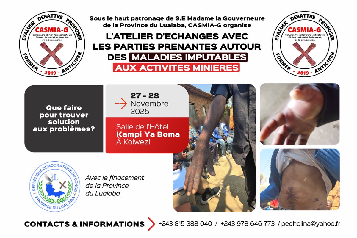 acprdcongo's tweet image. #RDC: Pour trouver des solutions aux problèmes des maladies imputables aux activités minières et établir les responsabilités, un atelier d&apos;échanges de deux jours est organisé, jeudi et vendredi à #Kolwezi, chef-lieu de la province de Lualaba, dans le Sud-est de la République…