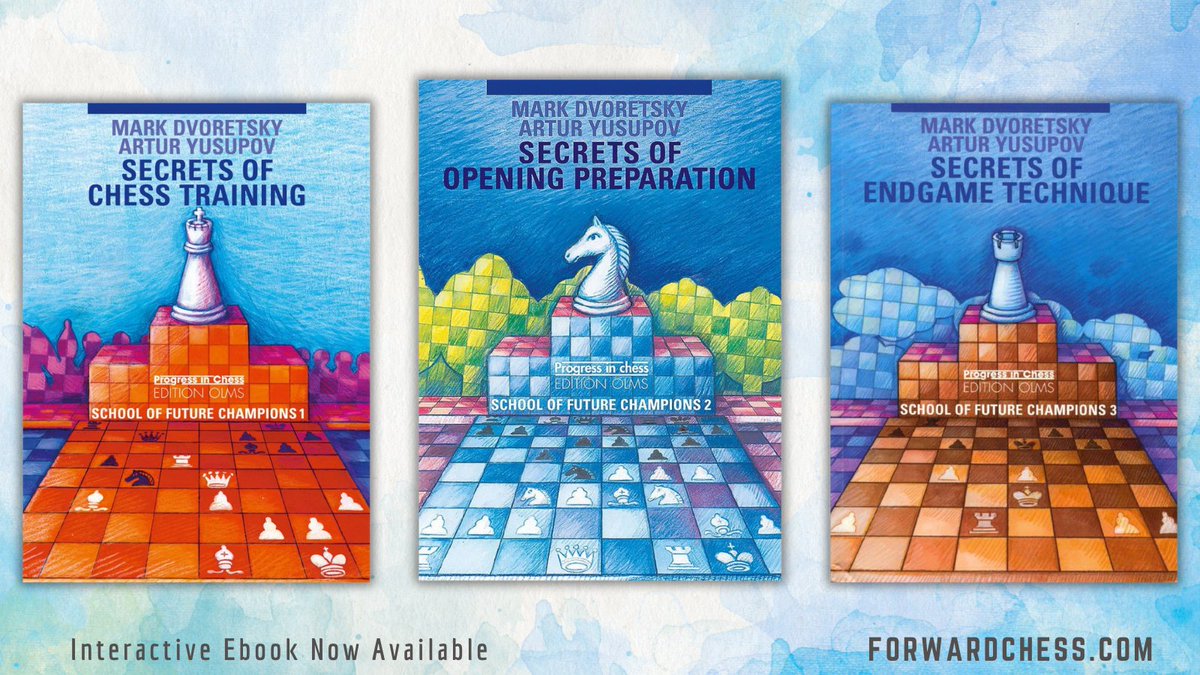 ForwardChess's tweet image. Unlock the #masterclass from Mark Dvoretsky and Artur Yusupov. 

School of Future Champions Vol. 1 to 3 from Edition Olms — now available as interactive ebooks on Forward Chess! ⤵️
forwardchess.com/products?searc…