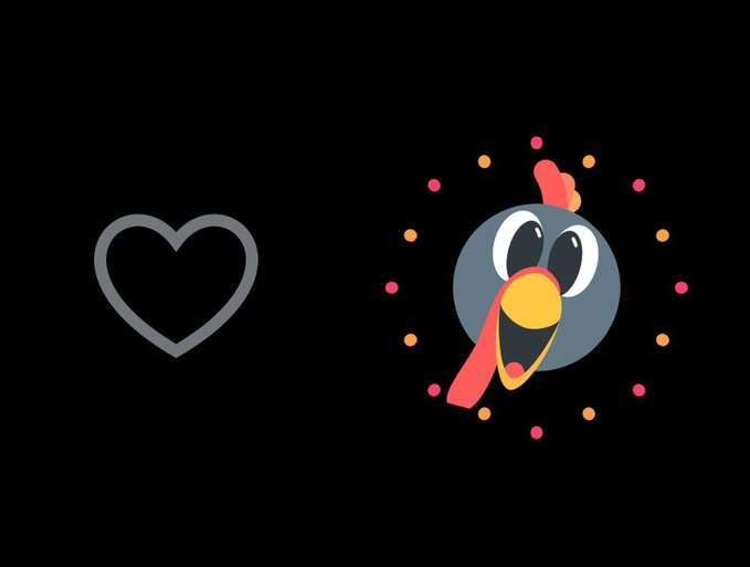 TheDuckyRoyal's tweet photo. WOW! @X really added this cutie animation in like button for the #Thanksgiving  🔥 https://t.co/yplWe2A4G9