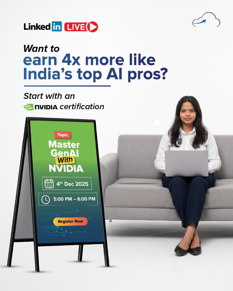 cloudthat's tweet image. Register Now - bit.ly/4inEuC5
Overthinking your next big move in AI? Maybe it’s time to stop scrolling and start learning. So where do you begin? With an @nvidia certification. 

Join our LinkedIn Live and know everything about - NVIDIA Certified Associate: Generative AI…