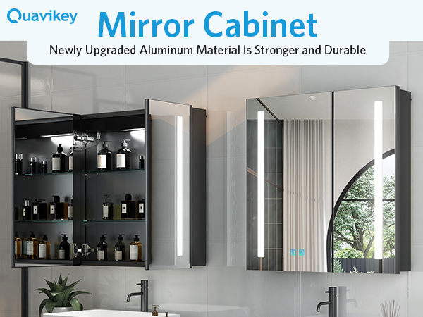 Upgrade your vanity. ✨Meet our Matte Black LED Mirror Cabinet. It features a touch-activated edge light with 3-color lighting settings, allowing you to find the perfect lighting for any time of day. Sleek, functional, and stylish.

#blackmirrorcabinet #BathroomMirror