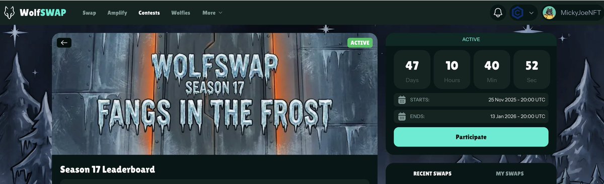 MickyJoeNFT's tweet image. gMoon my people 🫡

Thanks to everyone who came to the space last night 👊🏻

@wolfswapdotapp Season 17 is now LIVE 👀
Make sure you join the #AMPLIFY campaign too for weekly $MOON rewards 🐺

Have a fantastic day today 🫵🍀

gQuack gWarden g26
#ZamaCreatorProgram