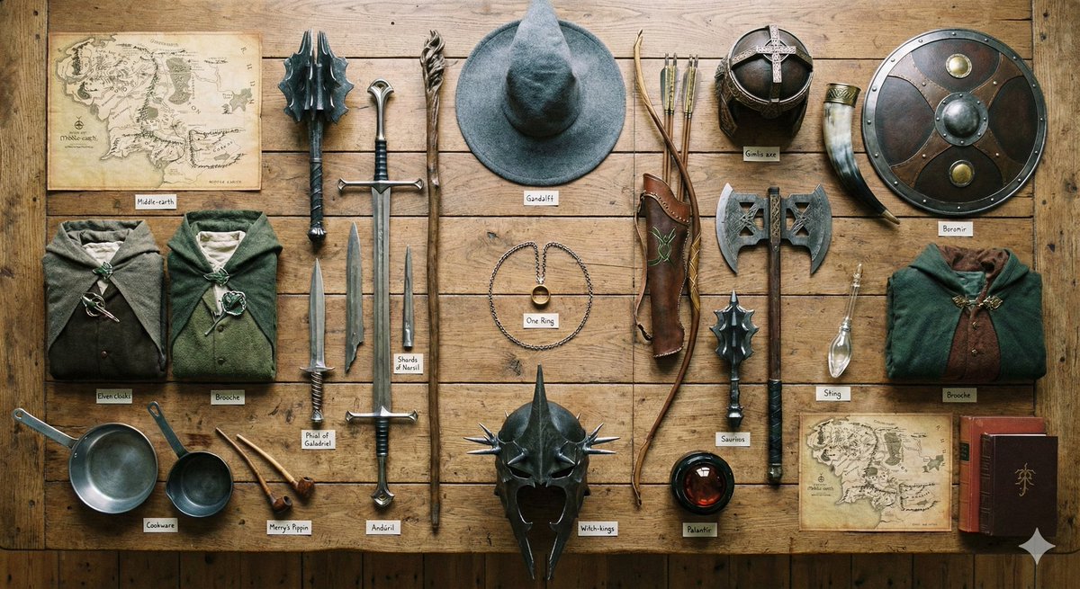 ArkoAdhya's tweet photo. @NanoBanana A knolling for Lord of the Rings https://t.co/OpIGYYJp3A