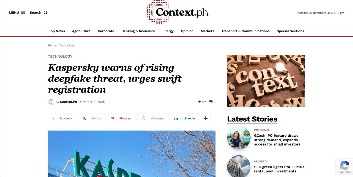 vstecs's tweet image. Kaspersky warns: deepfake threats are rising fast in PH. ⚠️

Cybercriminals now use manipulated videos to deceive and exploit trust.
Only 25% of people can accurately identify deepfakes—awareness is critical.

#CyberSecurity #Deepfakes #Kaspersky