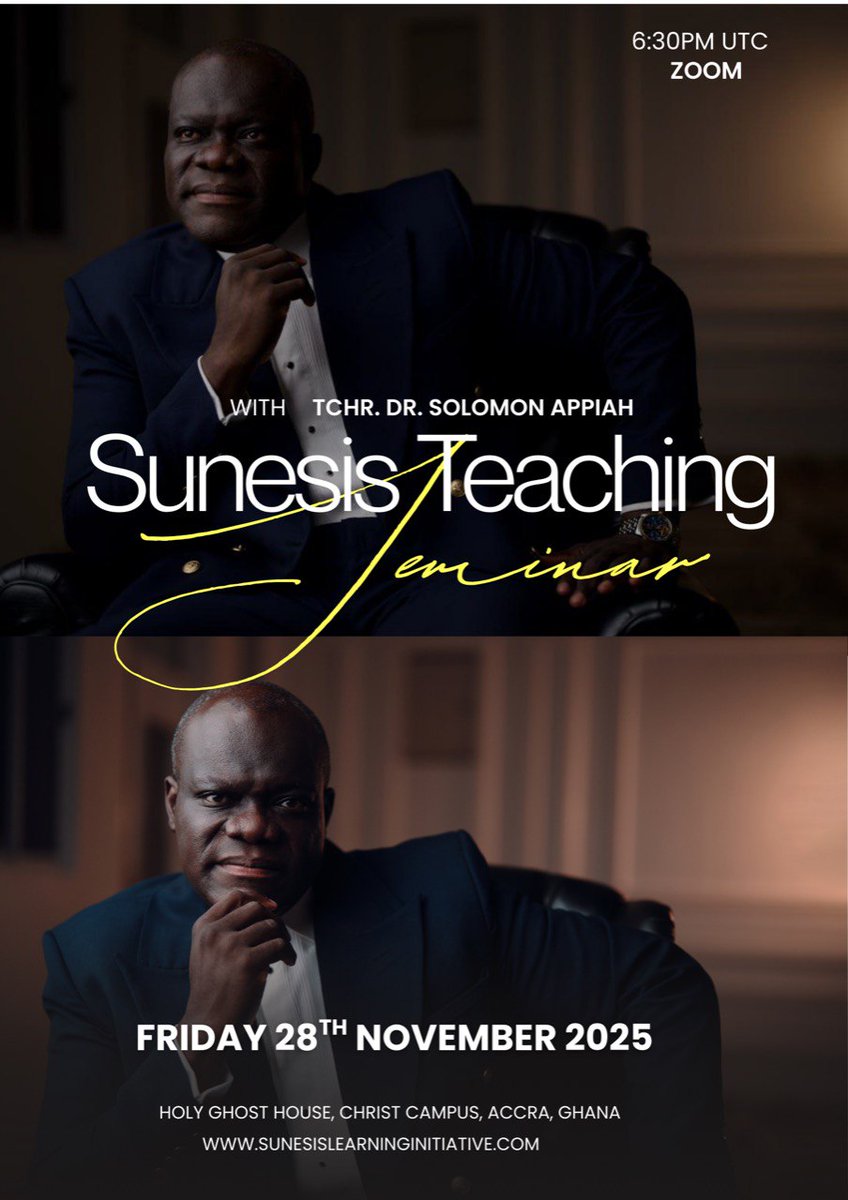 SunesisLearning's tweet image. 🗣𝐈𝐍𝐕𝐈𝐓𝐀𝐓𝐈𝐎𝐍 𝐓𝐎 𝐁𝐈𝐁𝐋𝐄 𝐓𝐄𝐀𝐂𝐇𝐈𝐍𝐆 𝐒𝐄𝐌𝐈𝐍𝐀𝐑

🗓 November 28, 2025

🇬🇭 6:30PM UTC  🇹🇹 2:30PM  

 🔗𝐑𝐄𝐆𝐈𝐒𝐓𝐄𝐑 𝐕𝐈𝐀 𝐓𝐄𝐋𝐄𝐆𝐑𝐀𝐌  - 𝐒𝐮𝐧𝐞𝐬𝐢𝐬 𝐍𝐚𝐭𝐢𝐨𝐧

 VIsit sunesislearninginitiative.com

#SunesisTeachingSeminar
#SunesisLearning