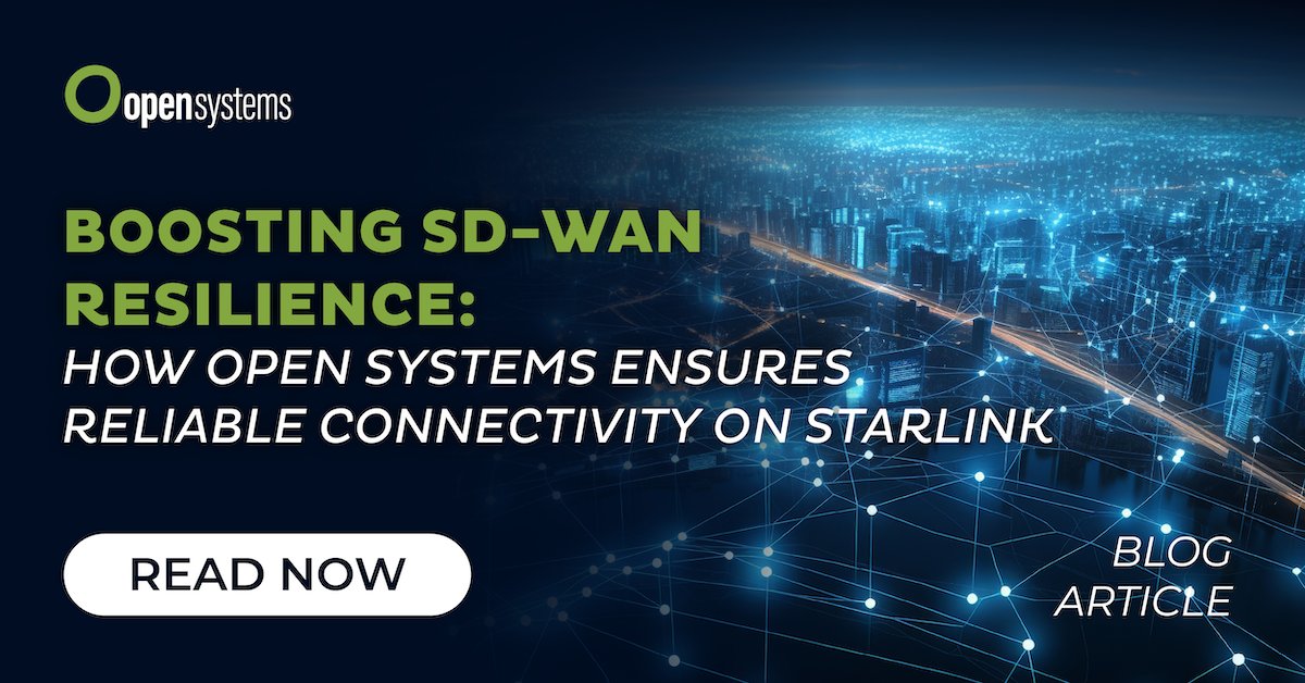 open-systems.com/blog/sd-wan-re… ⭐ 🔗

One of the biggest trends today is #Starlink, #SpaceX ’s #LEO #satelliteservice. Unlike traditional satellite #connections, which are slow and #highlatency, Starlink provides #highspeed, #lowlatency #internet almost anywhere on the planet. 🌎