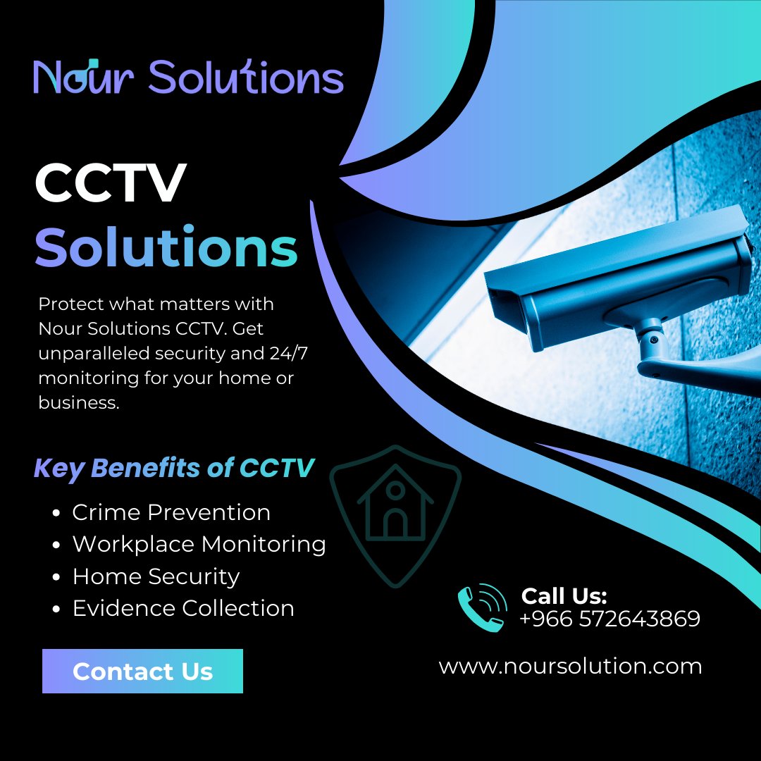 Nour_Solution's tweet image. Secure your Saudi home/business with Nour Solutions&apos; CCTV! 
Real-time monitoring, crime prevention &amp;amp; remote access in Al Khobar. Deter thieves, boost safety—peace of mind guaranteed.
noursolution.com
⁣#CCTVSolutionsKSA #SecurityTech #AlKhobar #NourSolutions
