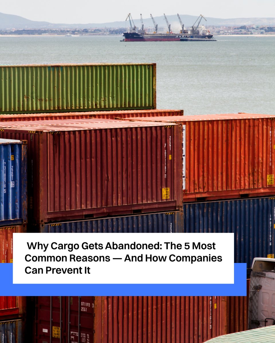 Globy_platform's tweet image. Why does cargo get abandoned?

Buyers disappear, duties rise, documents fail — and thousands of containers end up stuck in ports every year.
Turn losses into opportunities: resell unclaimed cargo on globy.com

#Logistics #Freight #Trade #AbandonedCargo