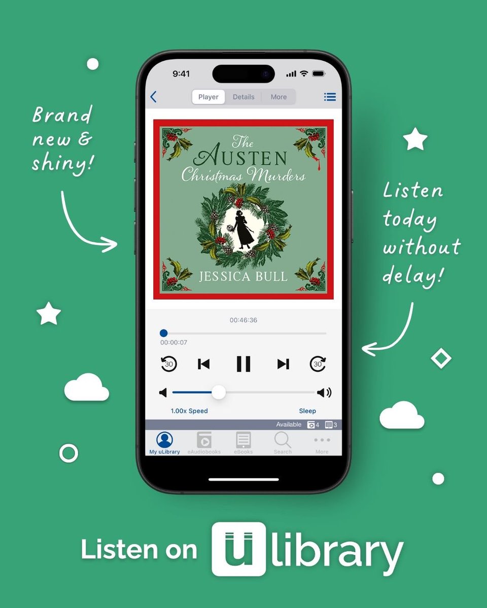 GreenwichLibs's tweet image. Listening to books is reading too! 🎧 Visit ulibrary.net  to download uLibrary App, search ‘Greenwich’ and use your #Greenwich #Library card + PIN to browse and borrow a variety of eAudio! There’s festive reads to be enjoyed 📚 #LoveYourLibrary @uLibraryDigital