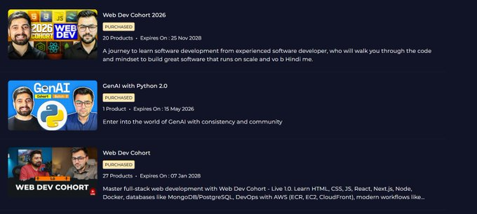 Cypher3rx0's tweet photo. Once you start learning from @piyushgarg_dev  and @Hiteshdotcom  there is no going back. Courses after course bought and learning and building becomes addictive. https://t.co/hRmOdEiGhn