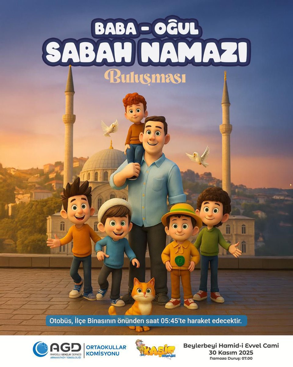 🕌BABA-OĞUL SABAH NAMAZI BULUŞMASI

📅30 Kasım Pazar
📍Hamid-i Evvel Camii
⏳Namaza Duruş: 07.00

‘Tüm Öğrenci Kardeşlerimizi Ve Velilerimizi Bu Güzel Ve Anlamlı Buluşmamıza Bekliyoruz.