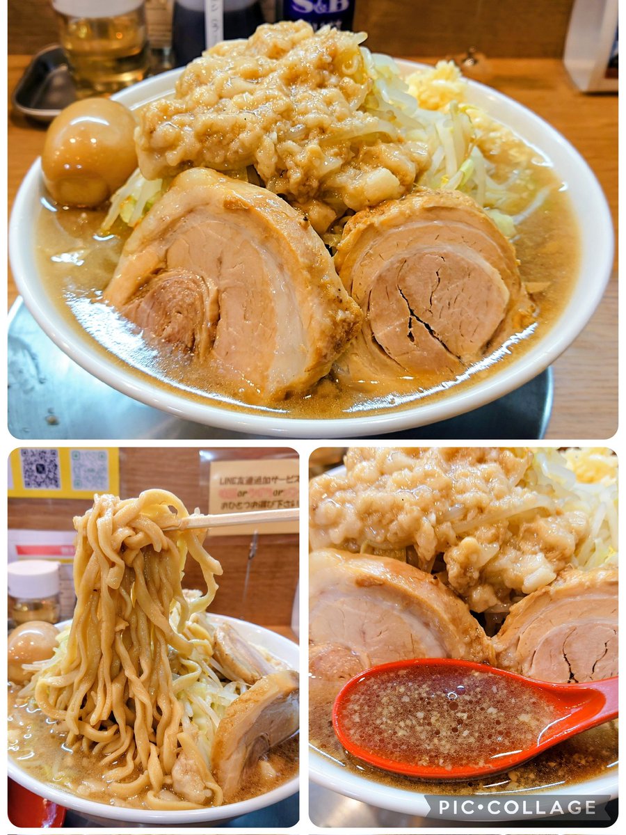 ✨とんとこ豚＠栃木県栃木市✨ ラーメン大 野菜マシ ニンニク普通