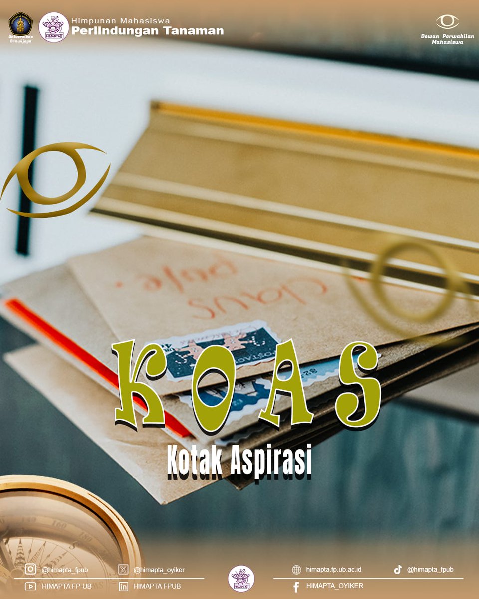 [KOTAK ASPIRASI MAHASISWA HPT]

Haiii Mahasiswa Perlindungan Tanaman!! 👋
Punya kritik, saran, atau unek-unek? Sampaikan lewat Kuesioner Aspirasi HIMAPTA 2025👇
bit.ly/KuesionerAspir…

Setiap suara kalian penting untuk perubahan! ✨

HIMAPTA… Oyiker!!! ✊✊✊