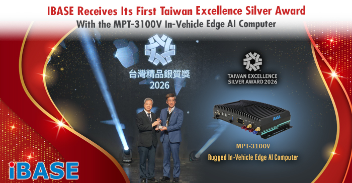 IBASE_Tech's tweet image. IBASE announced that its MPT-3100V rugged in-vehicle AI edge computer has been honored with the Silver Award at the 2026 Taiwan Excellence Awards.
ibase.com.tw/en/news/catego…

#TaiwanExcellenceSilverAward #TaiwanExcellence2026 #InVehicleAI #EdgeAI #EdgeComputer #EmbeddedSystem