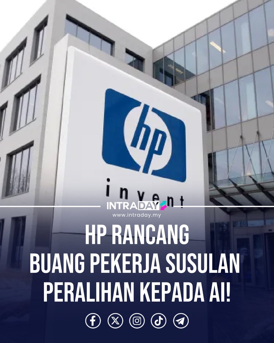 Langkah ini dijangka akan mengurangkan kira-kira 10% daripada jumlah pekerja seluruh dunia.

Baca di sini 👉🏻 intraday.my/2025/hp-rancan…