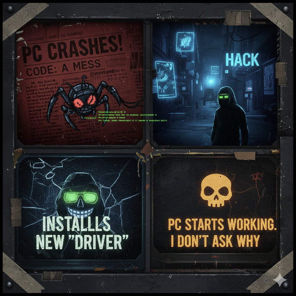 iosvsand's tweet image. PC problems hitting different? Sometimes, the best fix is the one you don&apos;t question. 😂 Just gotta roll with it!   #DeveloperLife #CodingProblems #BugFix   #ITSupport #Hacks