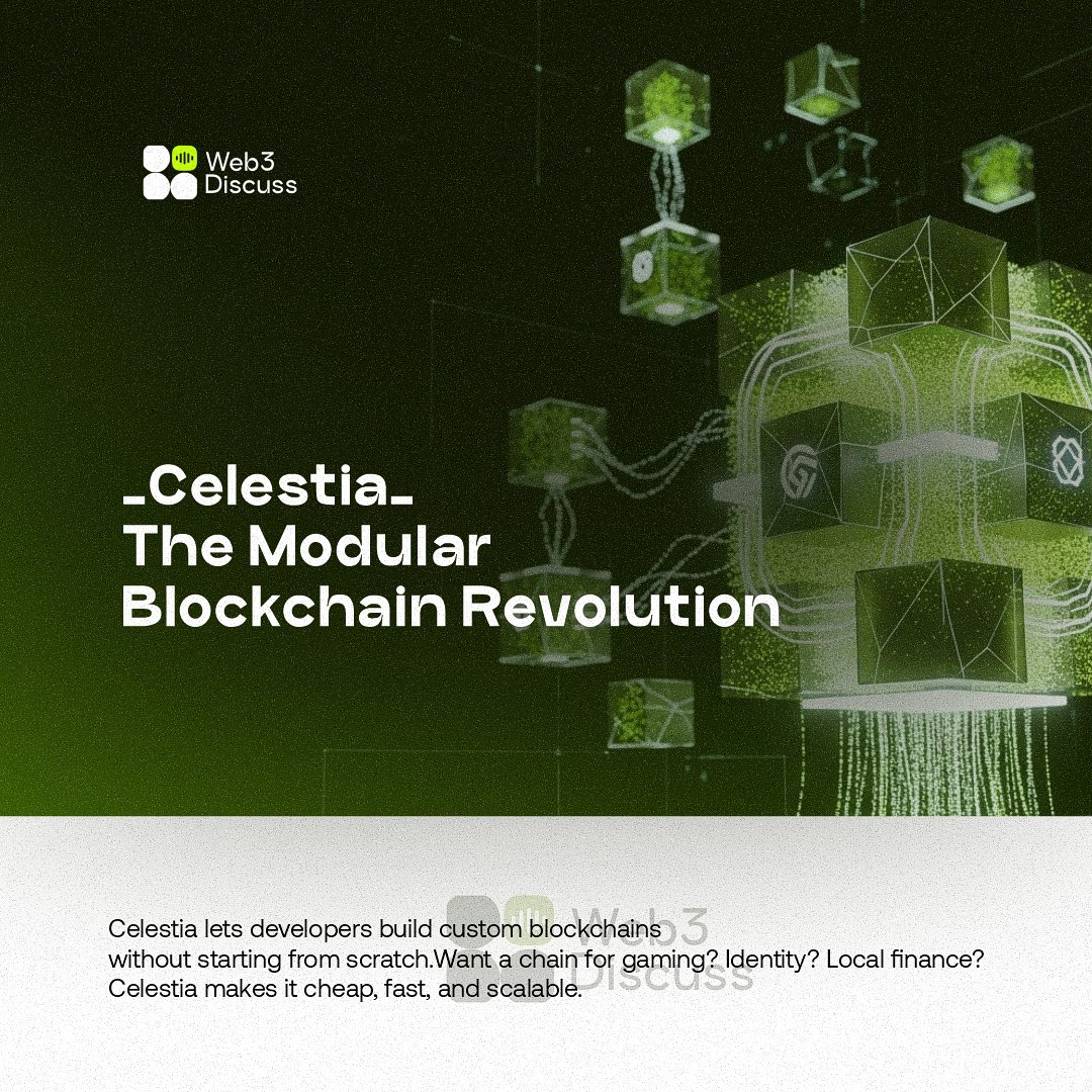 Web3Discuss's tweet image. Celestia isn&apos;t just another blockchain.
It feels like a breakthrough. 

For the first time, you&apos;re not forced to squeeze your ideas into someone&apos;s chain or follow their rule that doesn&apos;t even fit your vision. 

Celestia @celestia  gives you freedom to build your own lane, your…