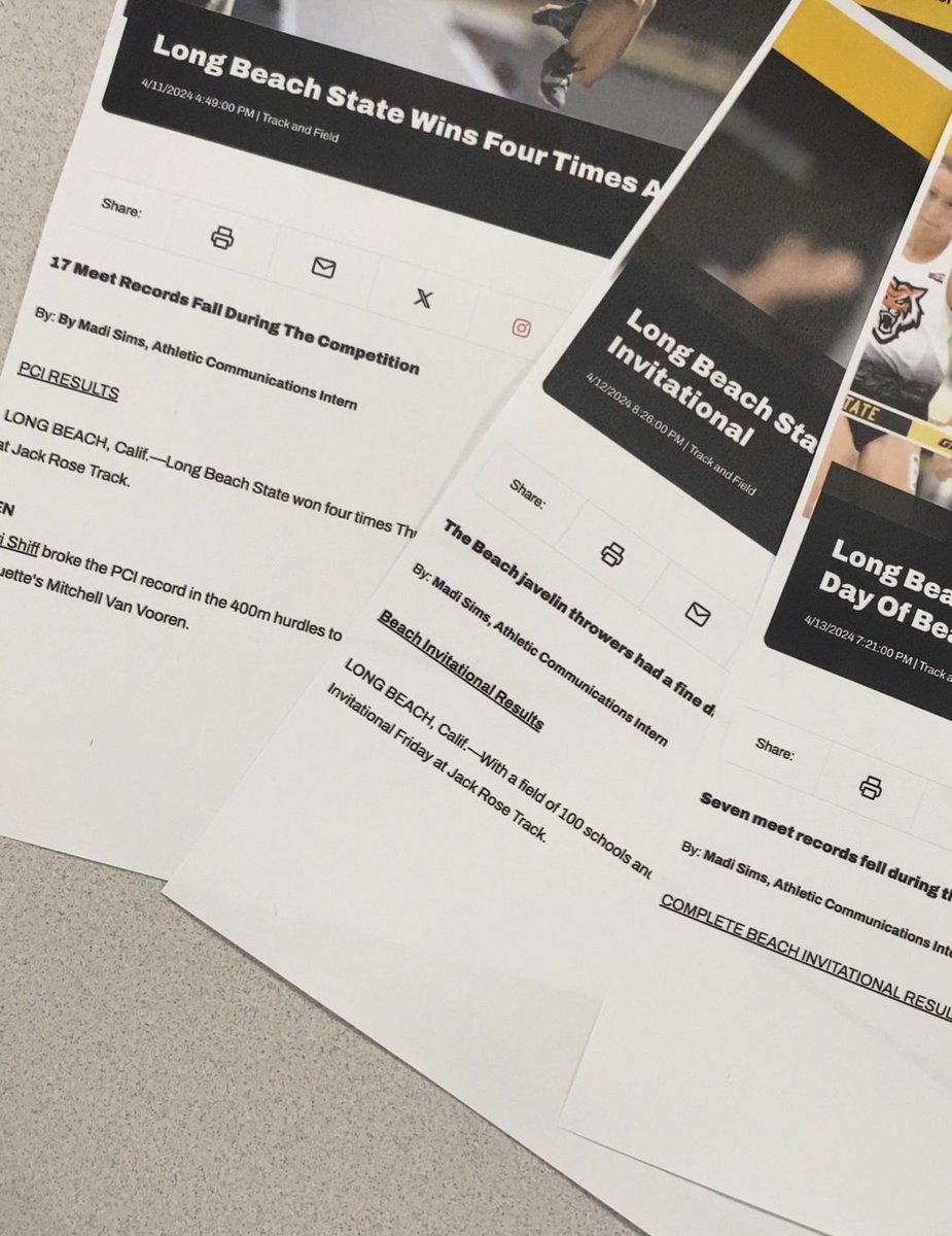 madi_mckenziee's tweet image. Sports journalism has my heart! So honored to cover men’s and women’s track &amp;amp; field at @LBSUAthletics , including the nationally recognized Invitational, and to share athletes’ stories through three feature articles. 

Articles linked in my bio! 

#SportsReporting #TrackAndField