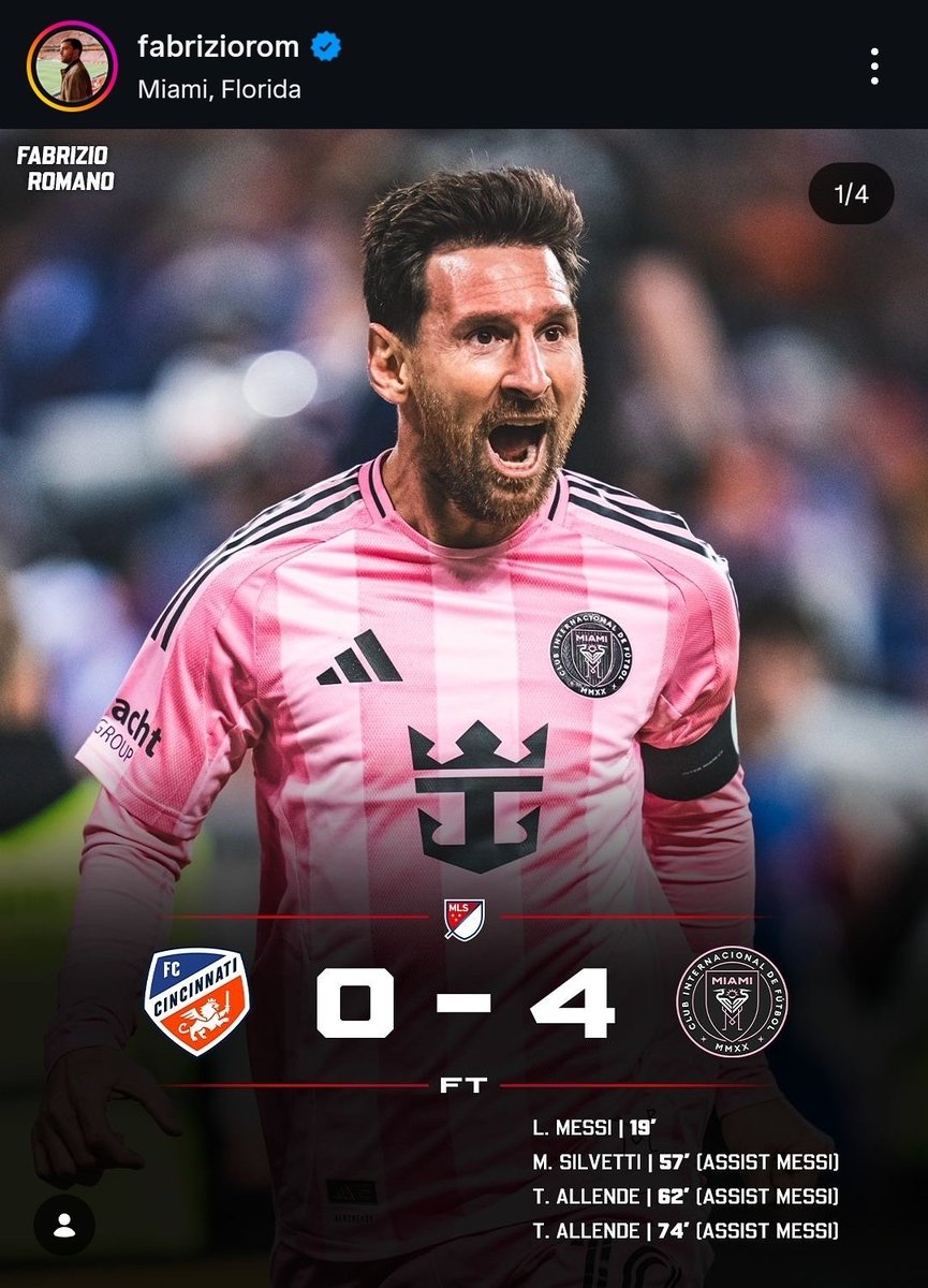 Olise - 2 goals, 3 assist
Messi - 1 goal, 3 assist

But assist matters only when this Argentinian does