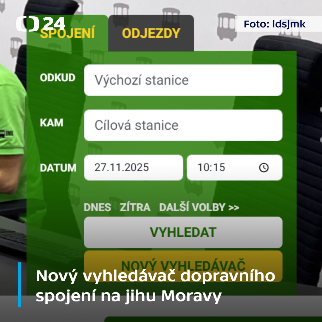 Na webu veřejného dopravce na jižní Moravě mohou ode dneška cestující otestovat vyhledávač spojení nové generace s novým tlačítkem. Místo zadávání konkrétní zastávky stačí vybrat výchozí bod – systém sám nabídne nejbližší a nejvhodnější zastávku i alternativní trasy.