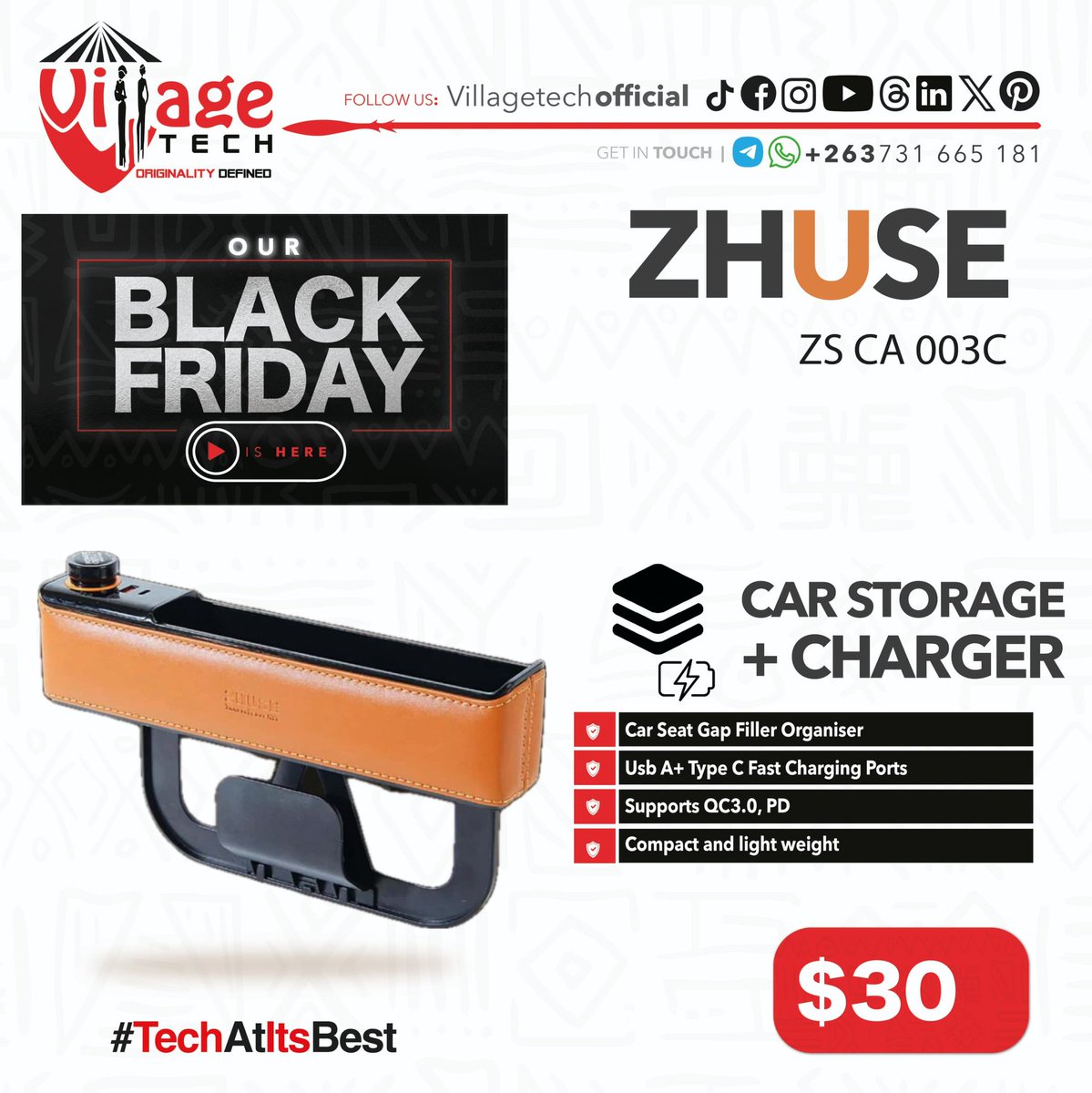 VillageTechOff's tweet image. GRAB YOUR CAR ESSENTIAL WITH 25% THIS BLACK FRIDAY

#TechAtItsBest