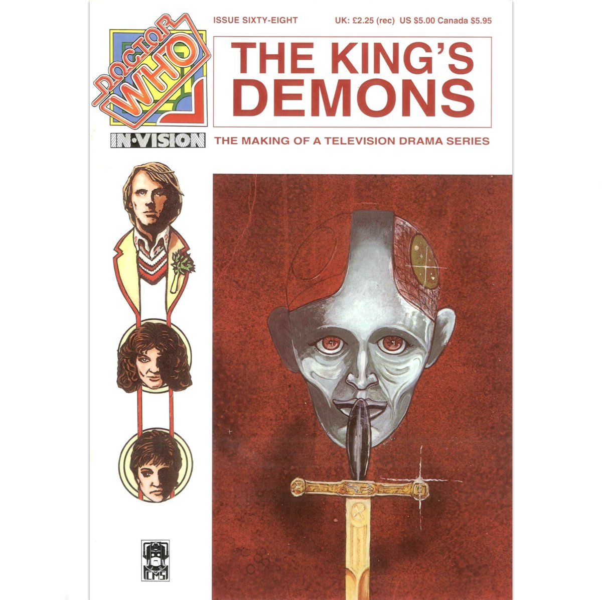 keithburton16's tweet image. Here is the #JimSangster cover for the November #1996 issue of #InVision that reviewed 1983 story #TheKingsDemons. This fanzine was published by Cybermark Services during the heyday of fan-produced publications | #DoctorWho