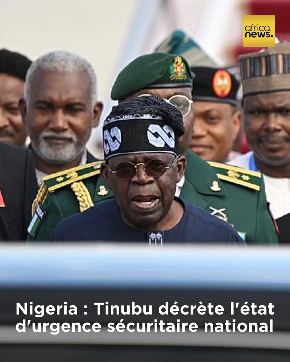 Nigeria : Tinubu décrète l'état d'urgence sécuritaire national
➡️ l.africanews.com/L8L