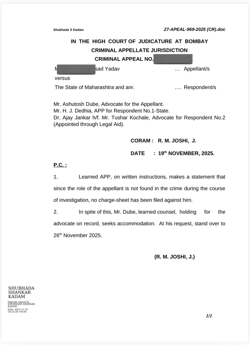 AdvAshutoshBJP's tweet image. BIG WIN🙌

🚨Fake SC/ST Case Gets Big Win for My Client: The journey of justice often travels through multiple layers.

In this matter, the Anticipatory Bail Application (ABA) was earlier rejected by the Sessions Court, Palghar, which made it necessary to approach the Hon’ble…