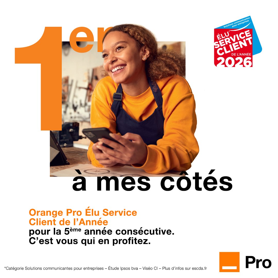 On ne change pas une équipe qui gagne ! Élu Service Client de l’Année 2026, merci pour votre confiance. ➡️ oran.ge/44dtnWu
#ESCDA2026