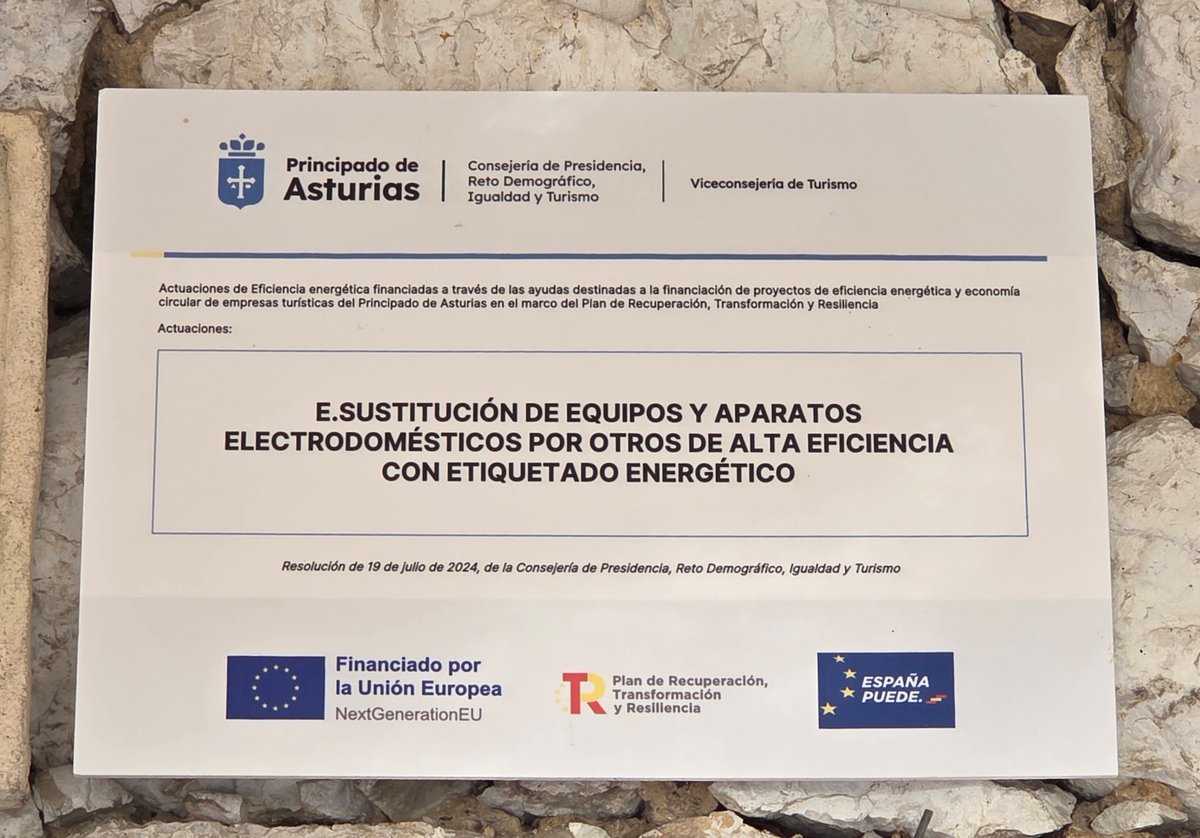 Queremos expresar nuestro agradecimiento al Principado de Asturias por las ayudas destinadas a la mejora de la eficiencia energética. Gracias a este apoyo, podemos seguir avanzando hacia un modelo más sostenible, responsable y comprometido con el cuidado del entorno.