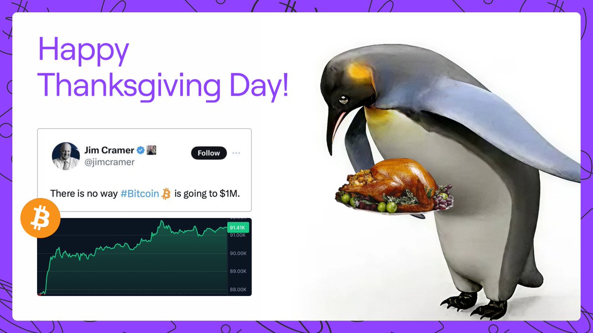 Intern is thankful for today’s PUMP. What’s one thing in crypto you’re thankful for?👇