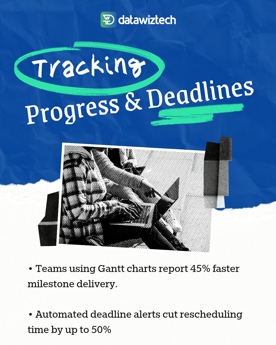 Datawiztec's tweet image. Stop guessing and start visualizing! 📊

A Gantt chart is more than just a schedule, it’s your roadmap to efficiency. Visualizing your workflow is the cheat code for faster delivery.

Don&apos;t let overlooked details derail your deadlines.

#DataWizTec #WorkflowOptimization
#TechTips…