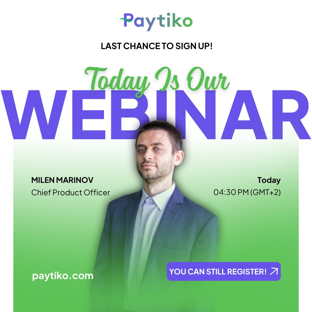 Paytiko01's tweet image. Paytiko&apos;s Webinar - How Smart Payment Orchestration Increases Your Revenue; Is Happening in about 4 Hours! Don&apos;t miss this event, to see how to improve your businesses&apos;s revenue stream with us.

But You Can Still Sign Up! 👉 Link in bio

#webinar #payments #orchestration #smart