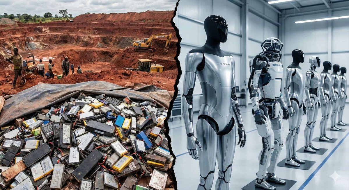 Alerts_Bullish's tweet image. 1 billion robots by 2040? Physics has a message for us.

On paper, it&apos;s the “infinite money glitch”: unlimited labor, 24/7.

In reality, the planet counts in metal, plastic, and energy. And the materials don’t add up. (read more 👇)