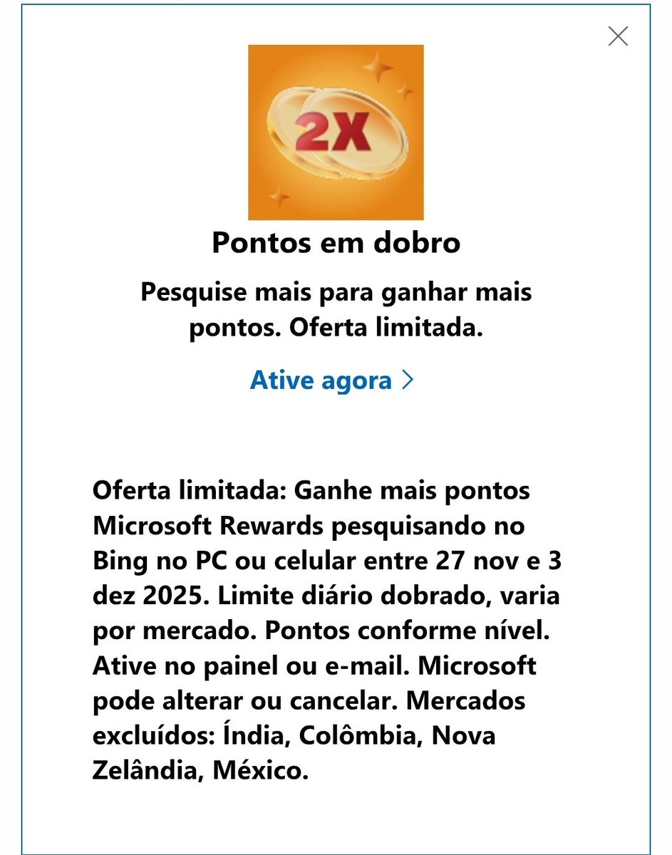 De 27 de Novembro a 3 de Dezembro em vez de 150 pontos com pesquisas, ganharemos 300. Aproveitem. São 1.050 pontos a mais. APROVEITEM !!!