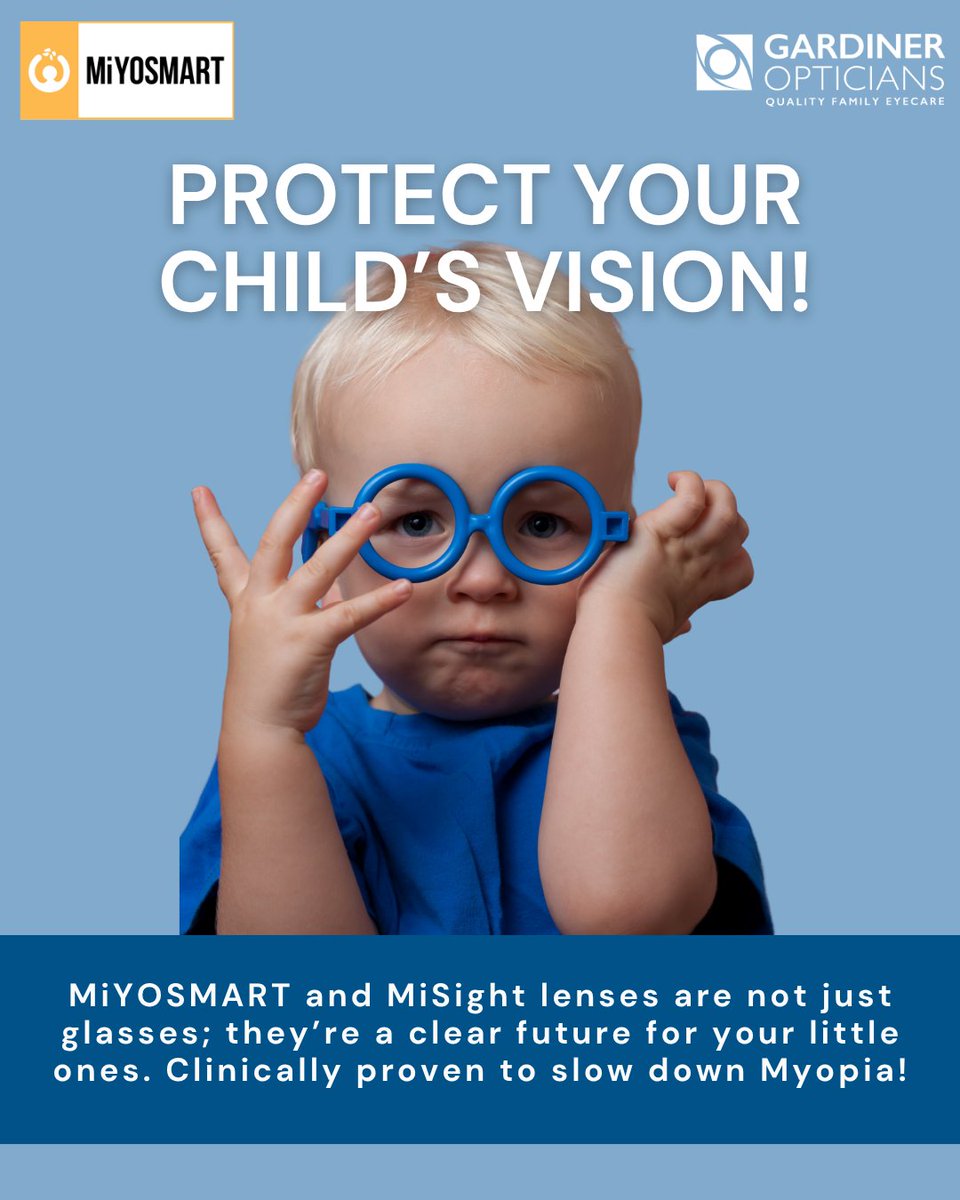 GOpticians's tweet photo. 👓 MiYOSMART &amp; MiSight lenses help slow myopia in kids.
Give their eyes a brighter future. 💙

📞 Call 01444 248277

#MyopiaCare #KidsVision #GardinerOpticians https://t.co/4uEORydU3Z