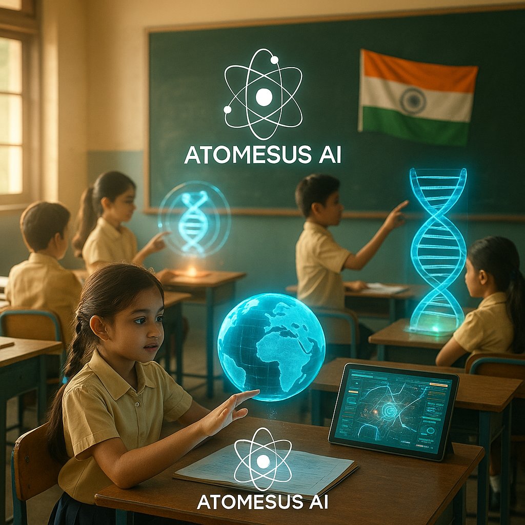 Atomesus's tweet image. India’s next generation will learn with AI 📚✨
Atomesus AI – हर बच्चे के लिए स्मार्ट शिक्षा।
#EdTechIndia #FutureLearning #AtomesusAI #AI