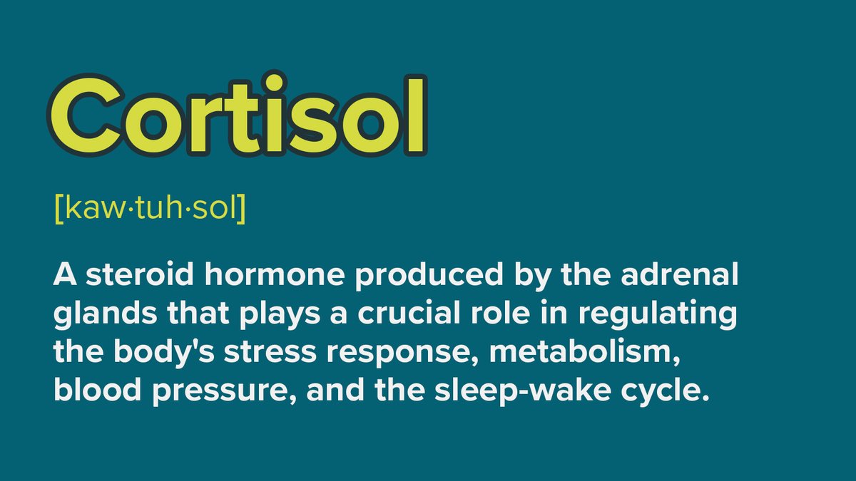 gsc1's tweet image. #ScienceWordOfTheWeek

Cortisol

A steroid hormone produced by the adrenal glands that plays a crucial role in regulating the body&apos;s stress response, metabolism, blood pressure, and the sleep-wake cycle.